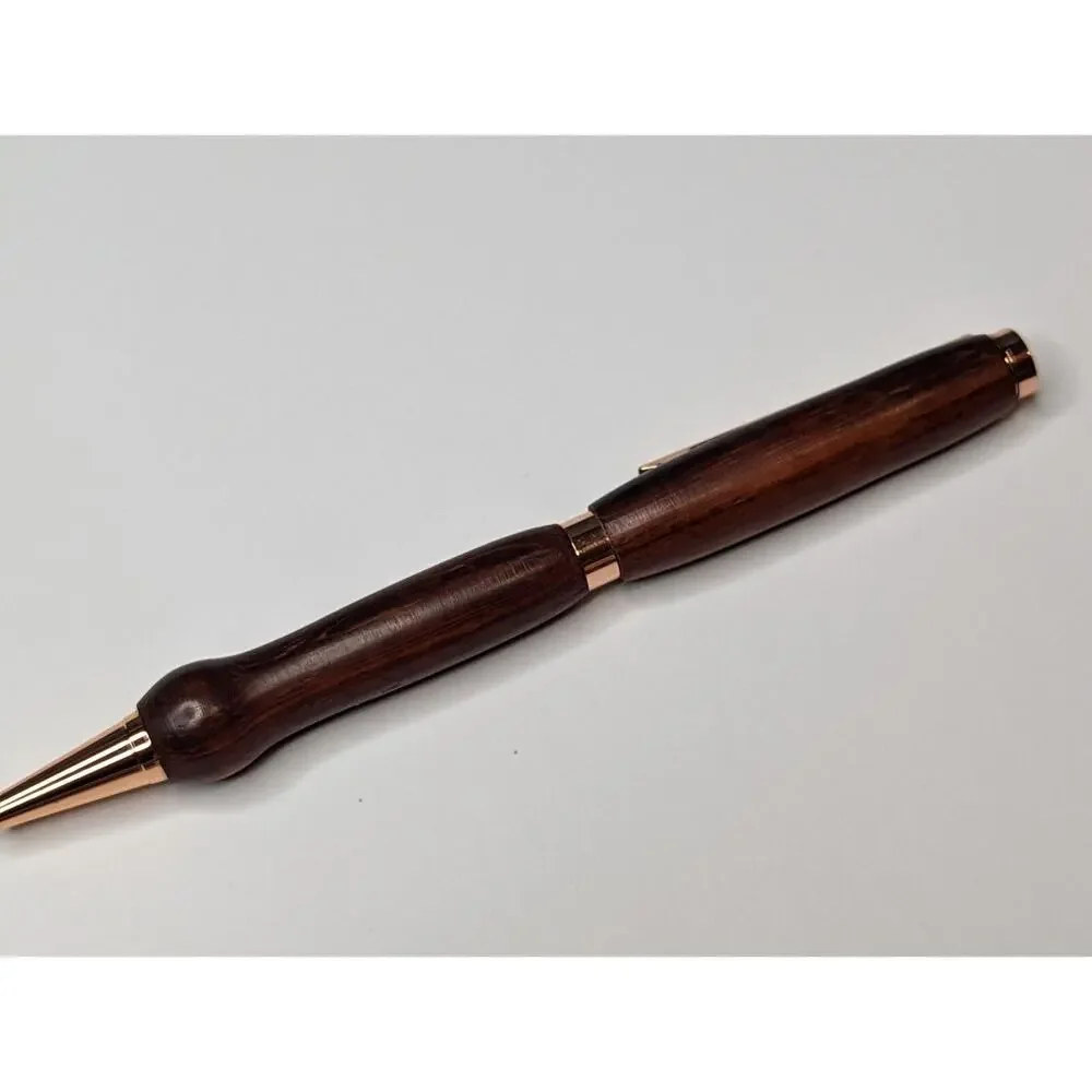 Slimline Twist Pen Copper Finish Red Heart‎ Body Hand Turned Pen